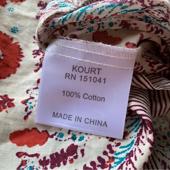 Kourt Boxy Abstract Floral Ruffle Blouse - Picture 9 of 14